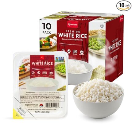 IRIS Instant White Rice (10 Pack), Ultra Premium Japanese Short Grain Sushi Sticky Rice